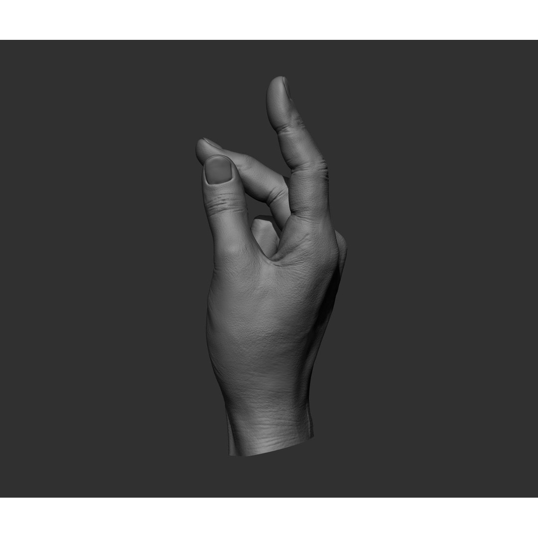 Realistic Male Hands 3D Model – High Poly Collection, FBX, OBJ - View 17