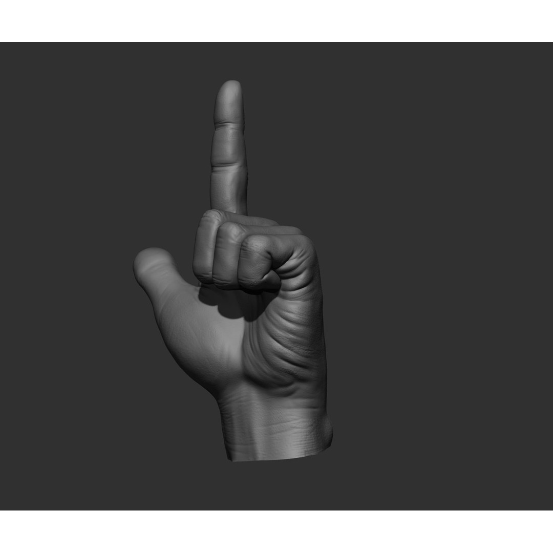 Realistic Male Hands 3D Model – High Poly Collection, FBX, OBJ - View 28