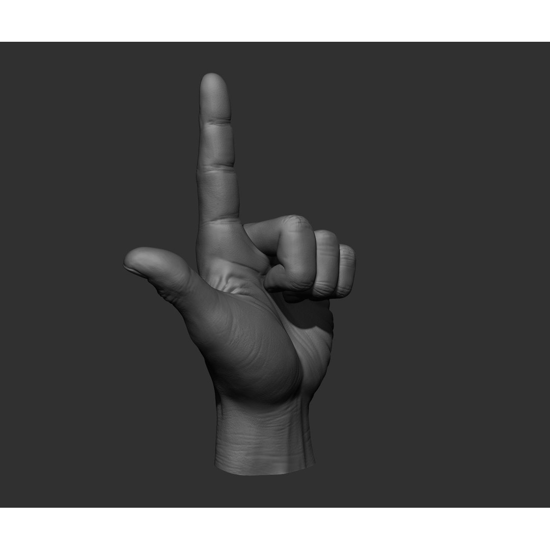 Realistic Male Hands 3D Model – High Poly Collection, FBX, OBJ - View 35