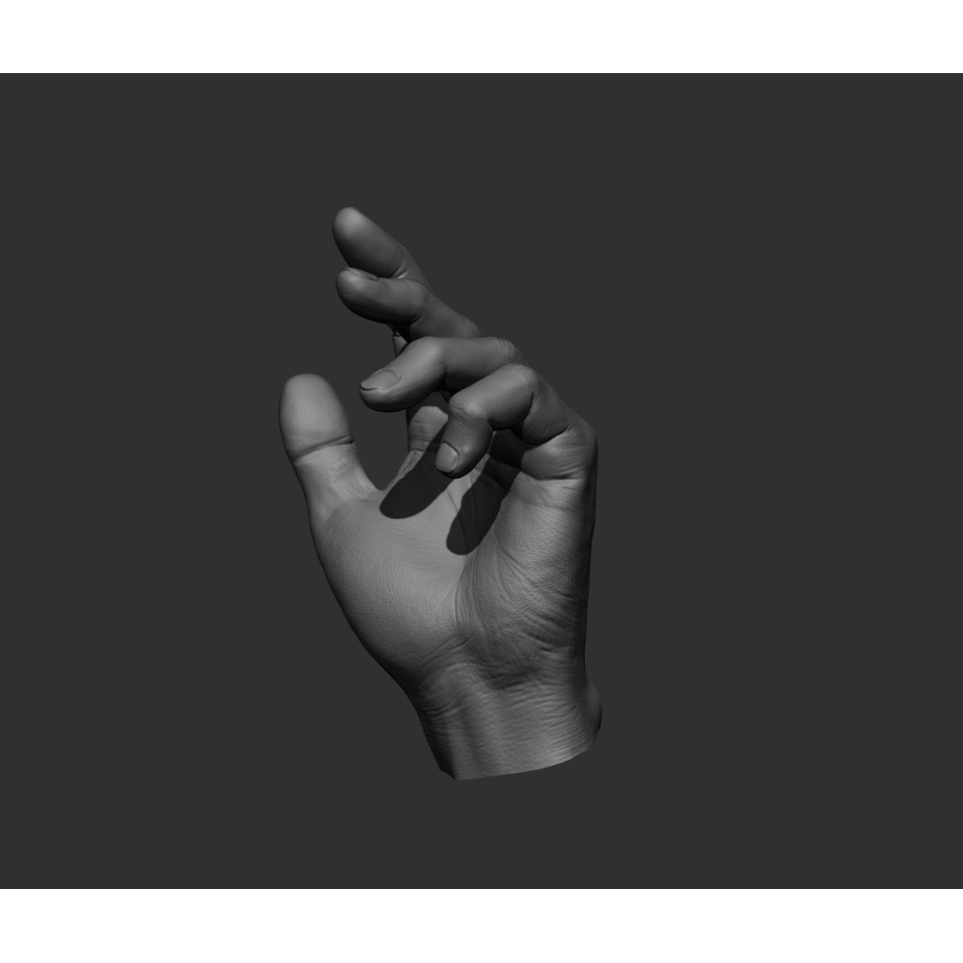 Realistic Male Hands 3D Model – High Poly Collection, FBX, OBJ - View 40