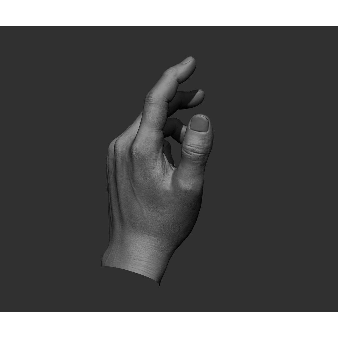 Realistic Male Hands 3D Model – High Poly Collection, FBX, OBJ - View 42