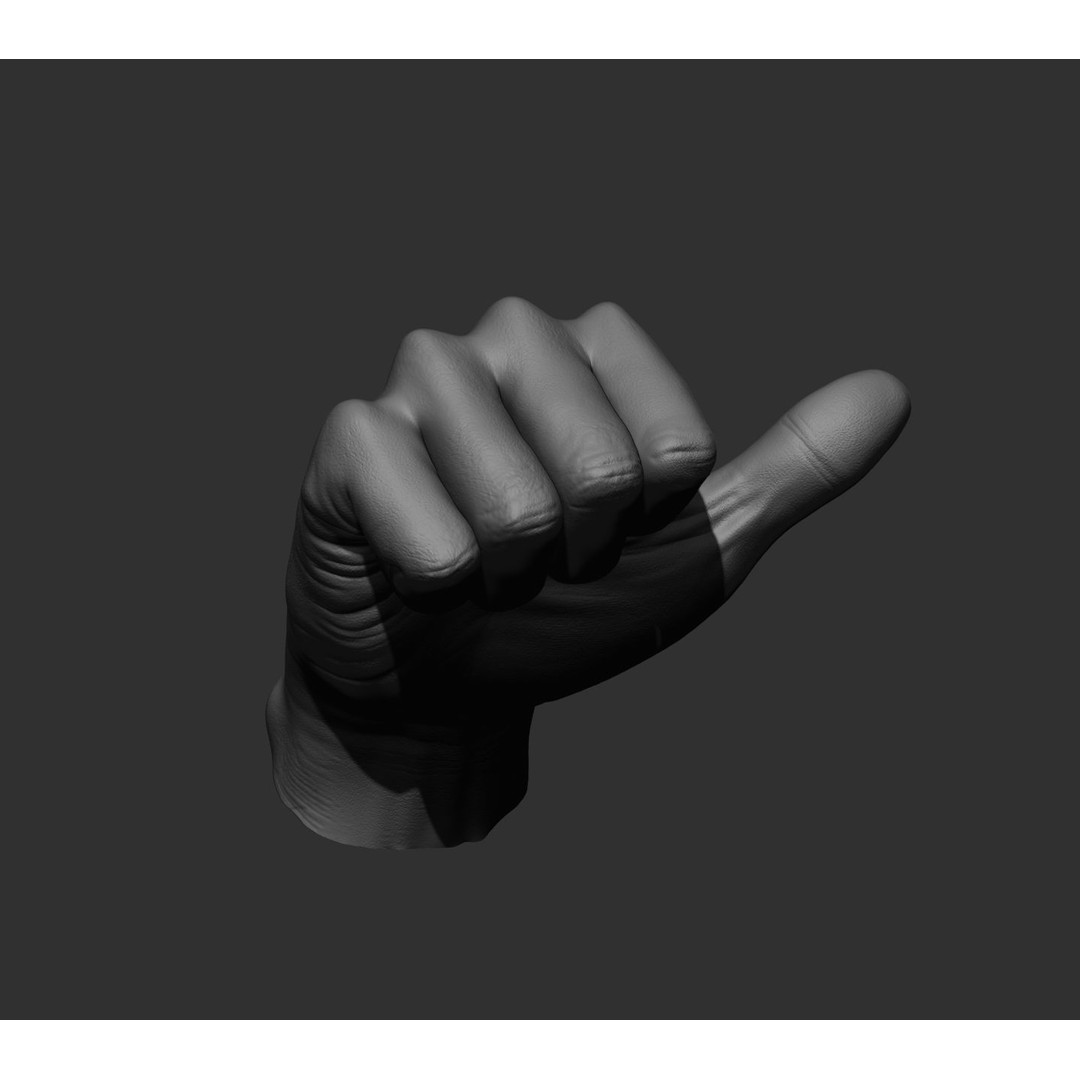 Realistic Male Hands 3D Model – High Poly Collection, FBX, OBJ - View 61