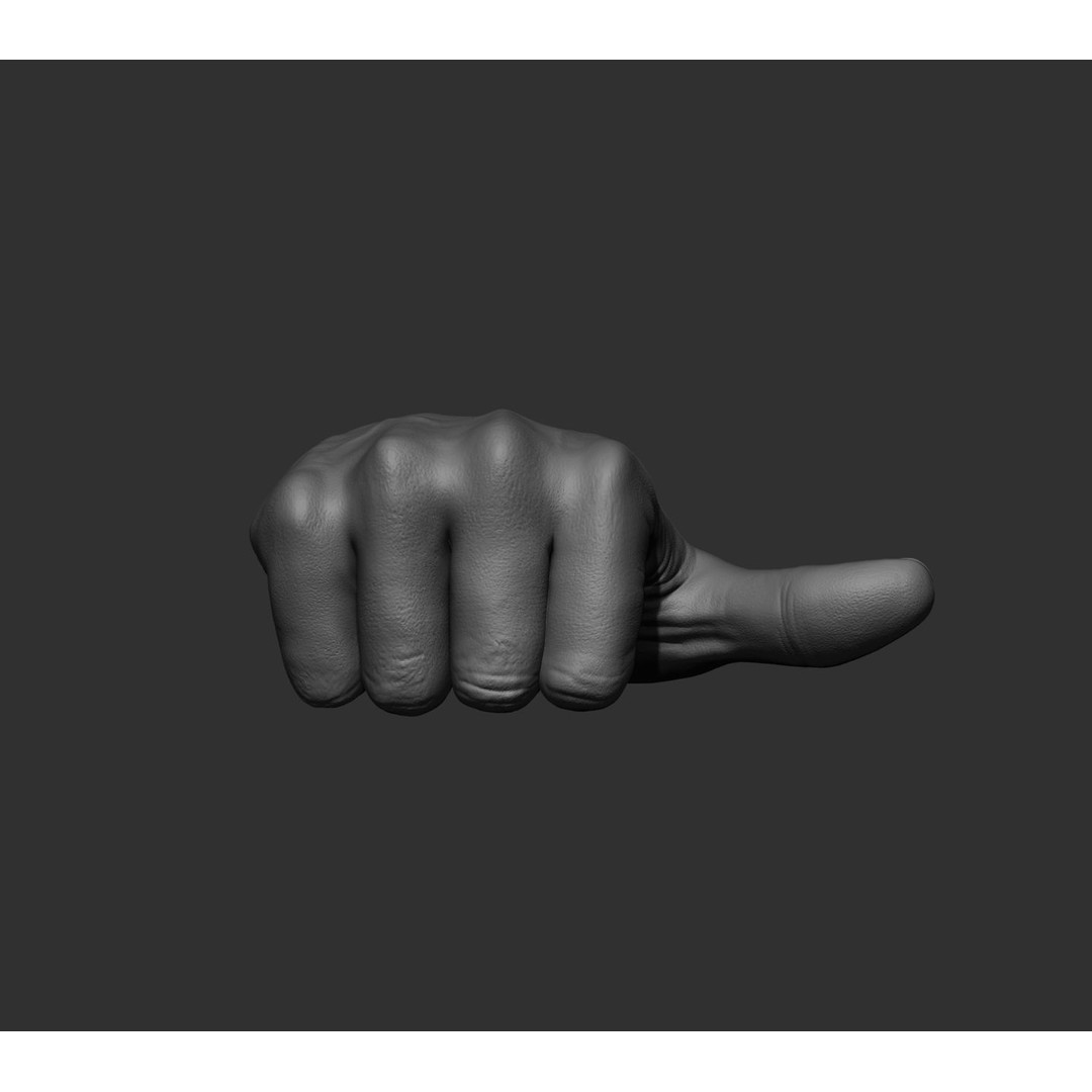 Realistic Male Hands 3D Model – High Poly Collection, FBX, OBJ - View 62