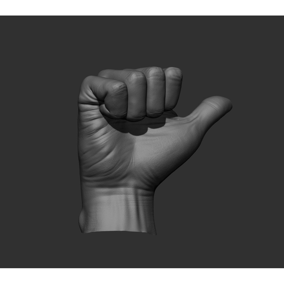 Realistic Male Hands 3D Model – High Poly Collection, FBX, OBJ - View 63