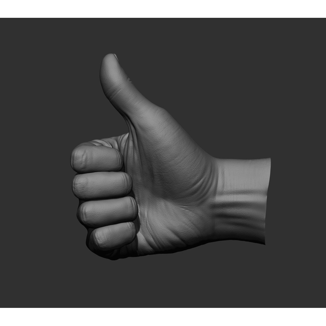 Realistic Male Hands 3D Model – High Poly Collection, FBX, OBJ - View 64