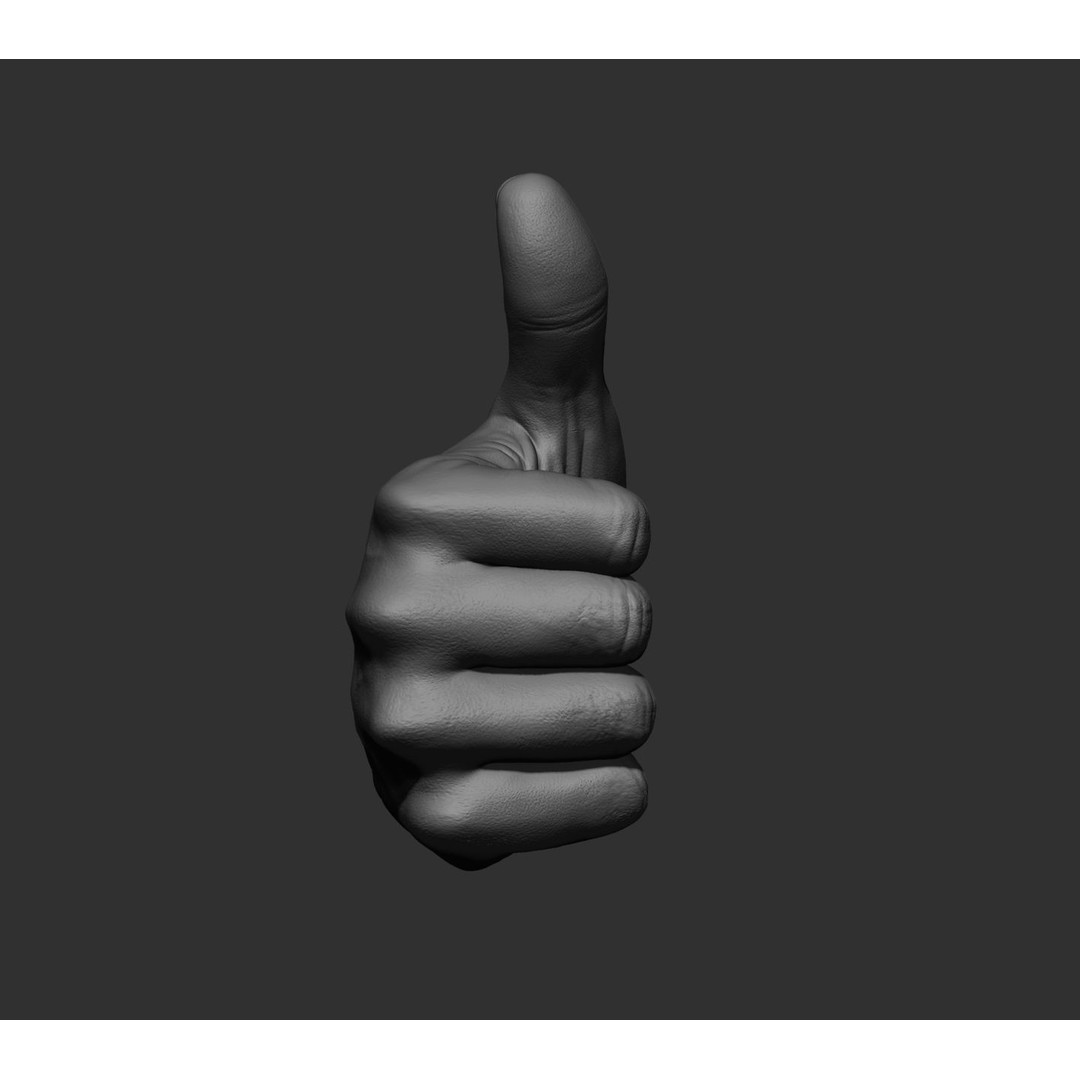 Realistic Male Hands 3D Model – High Poly Collection, FBX, OBJ - View 65