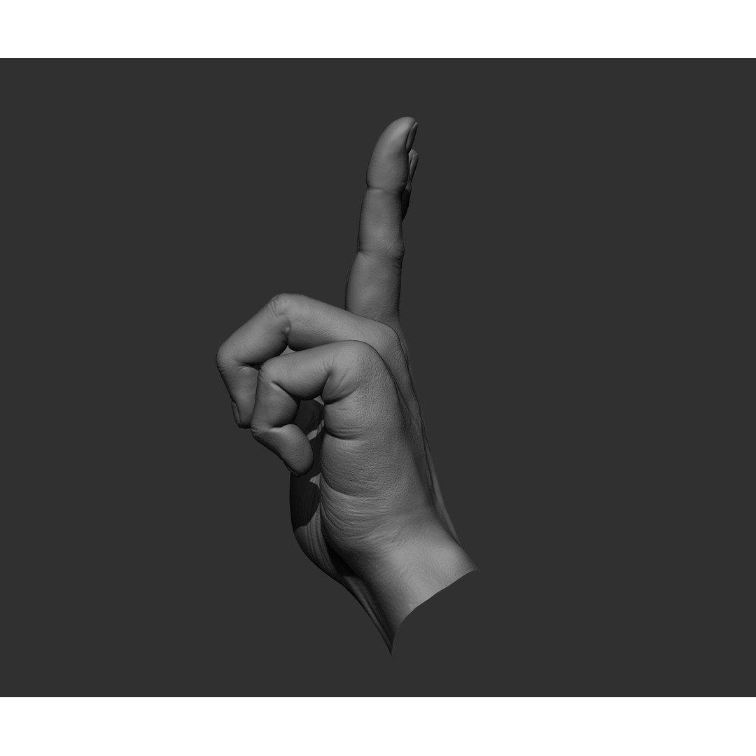 Realistic Male Hands 3D Model – High Poly Collection, FBX, OBJ - View 7