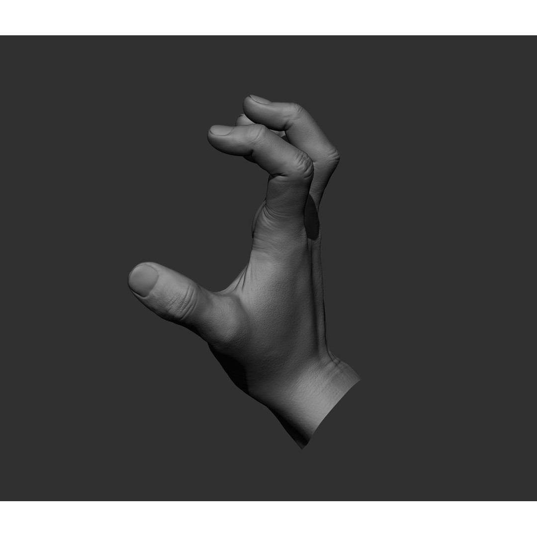 Realistic Male Hands 3D Model – High Poly Collection, FBX, OBJ - View 78