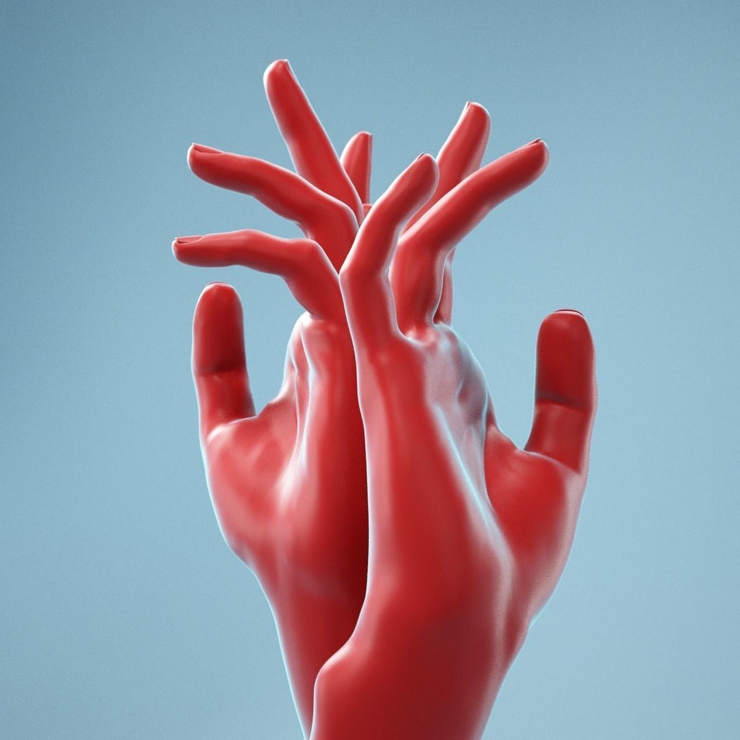 Realistic Hand 3D Model – High Poly Anatomy Scan, FBX, OBJ