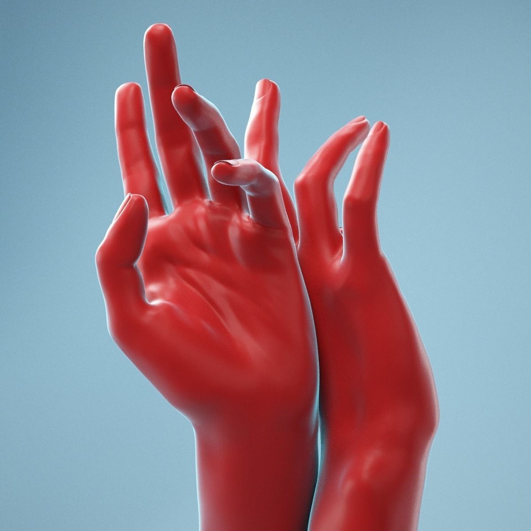 Realistic Hand 3D Model – High Poly Anatomy Scan, FBX, OBJ - View 3