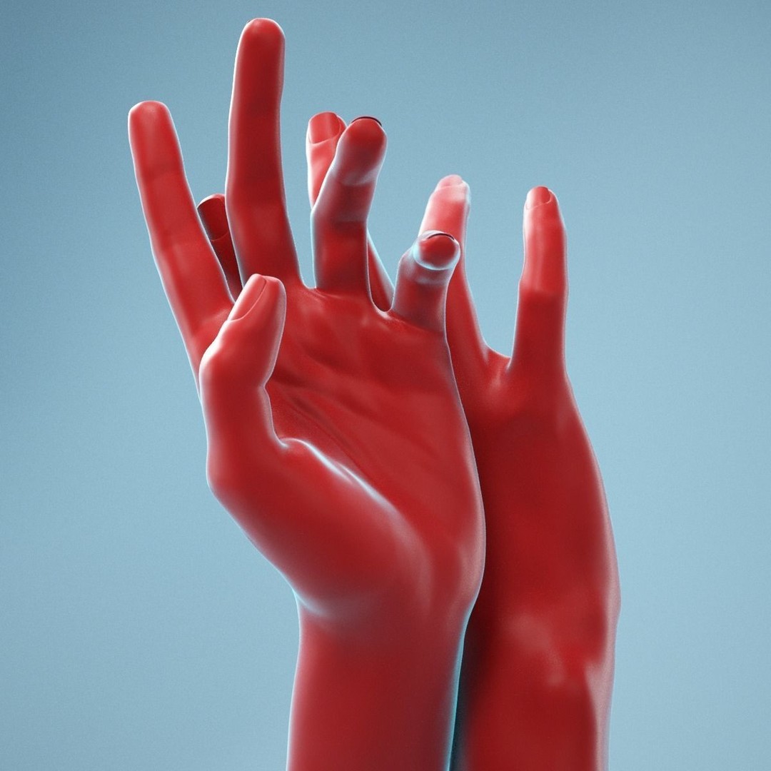 Realistic Hand 3D Model – High Poly Anatomy Scan, FBX, OBJ - View 4