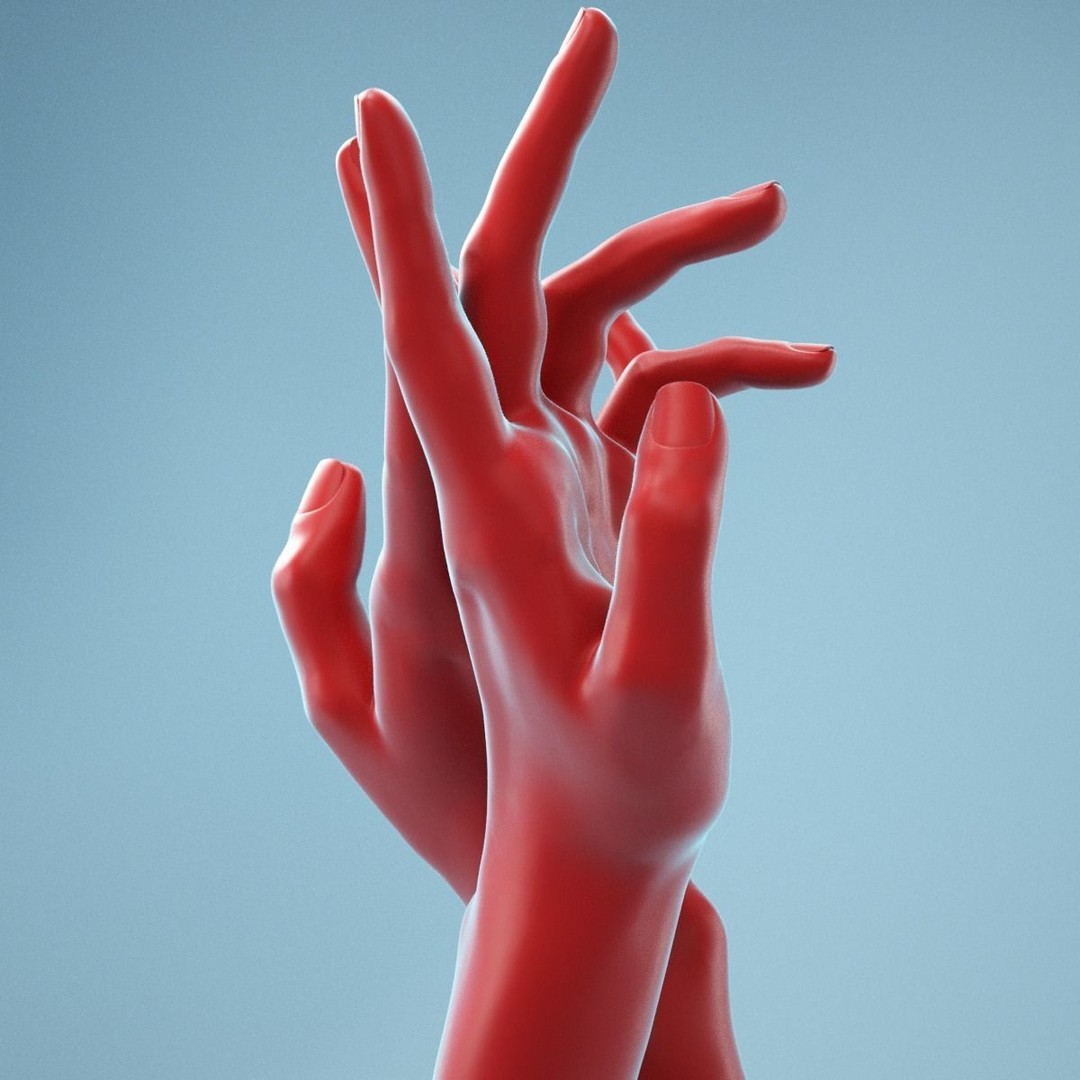 Realistic Hand 3D Model – High Poly Anatomy Scan, FBX, OBJ - View 6