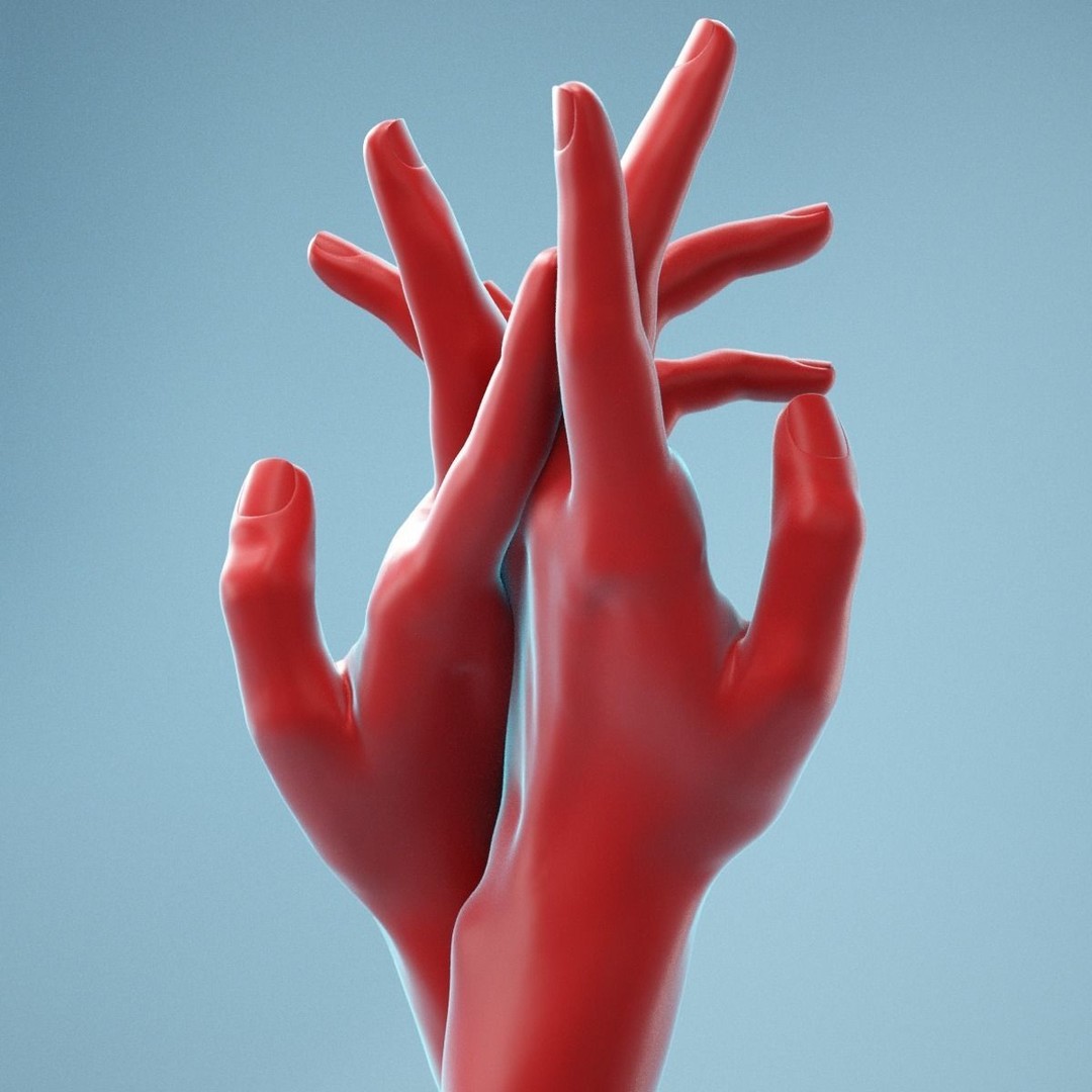 Realistic Hand 3D Model – High Poly Anatomy Scan, FBX, OBJ - View 7