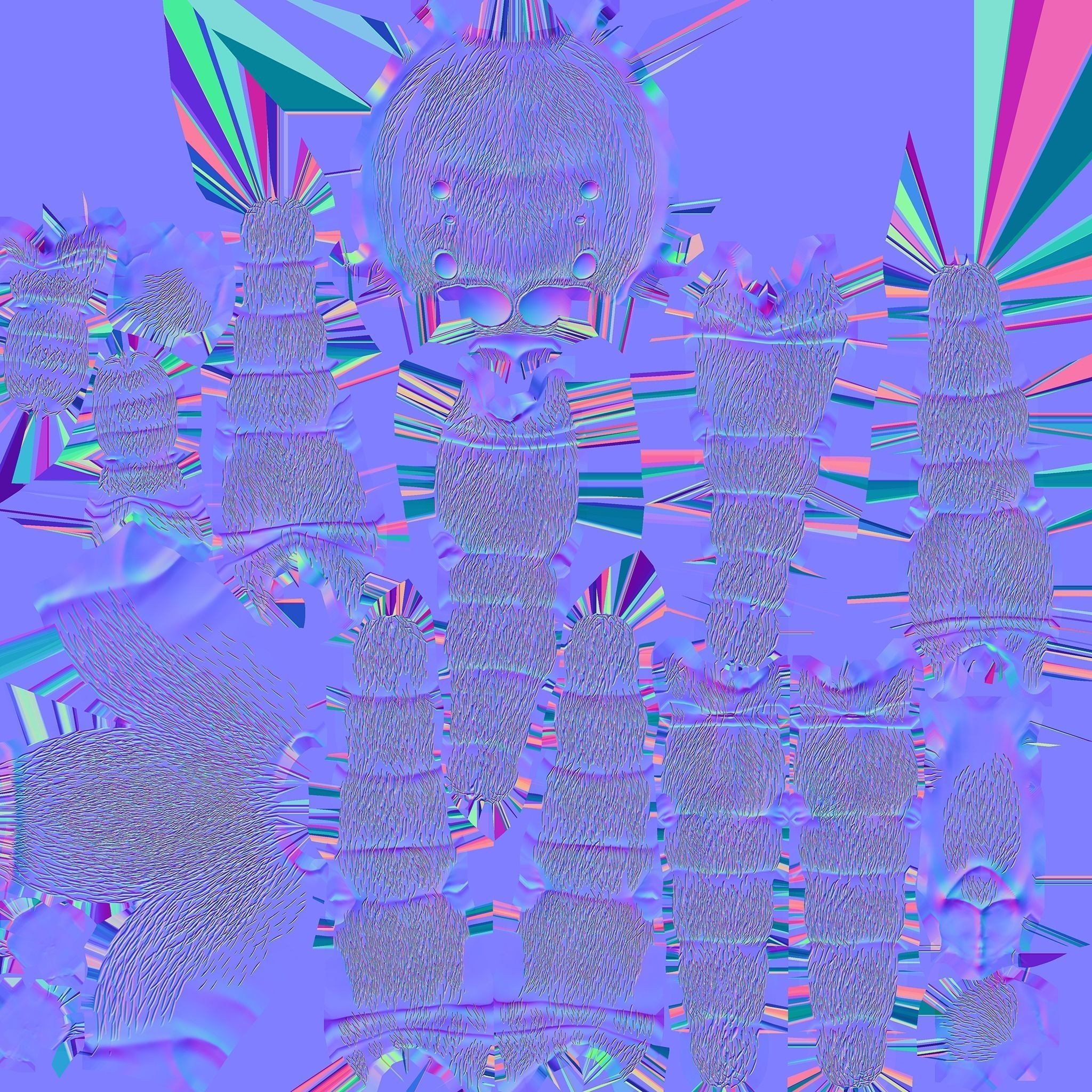 Jumping Spider - Low-Poly Game-Ready 3D Model - View 17