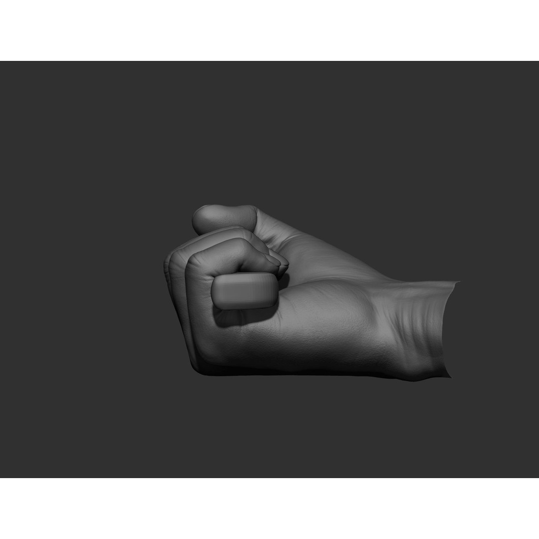 Realistic Male Hands 3D Model – High Poly Collection, FBX, OBJ - View 25
