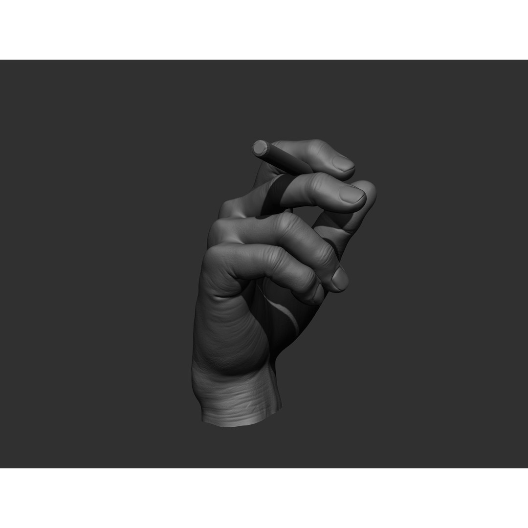 Realistic Male Hands 3D Model – High Poly Collection, FBX, OBJ - View 26