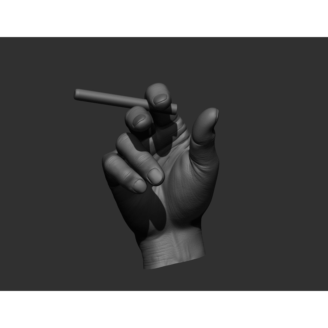 Realistic Male Hands 3D Model – High Poly Collection, FBX, OBJ - View 27