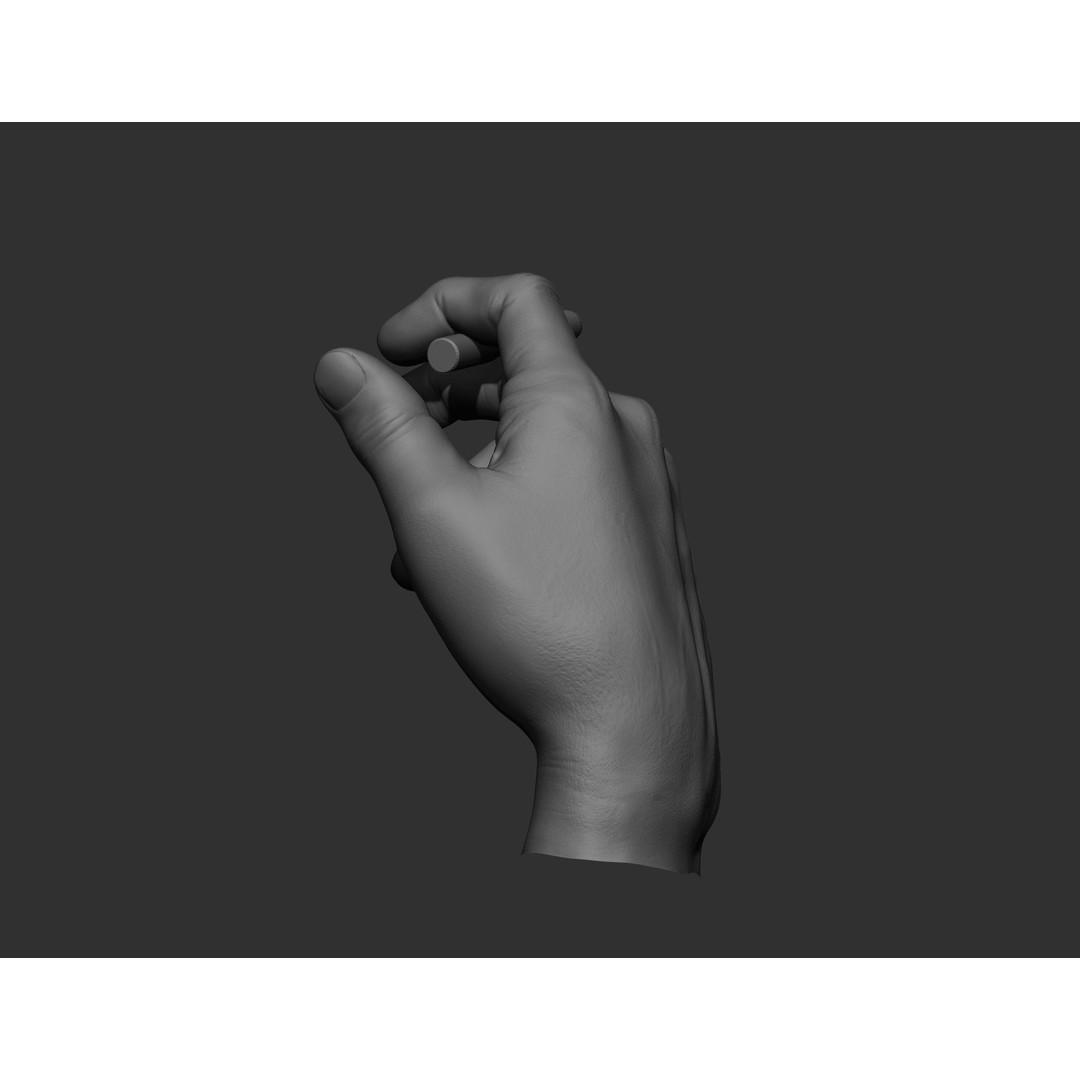 Realistic Male Hands 3D Model – High Poly Collection, FBX, OBJ - View 28