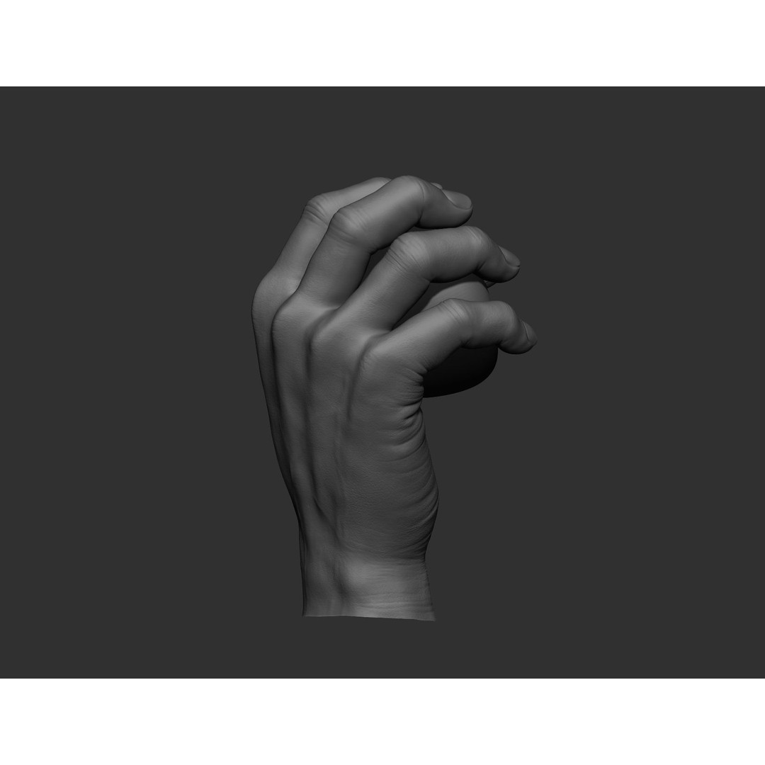 Realistic Male Hands 3D Model – High Poly Collection, FBX, OBJ - View 35
