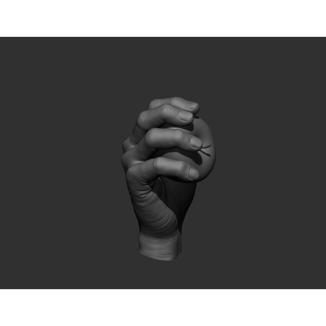 Realistic Male Hands 3D Model – High Poly Collection, FBX, OBJ - View 36