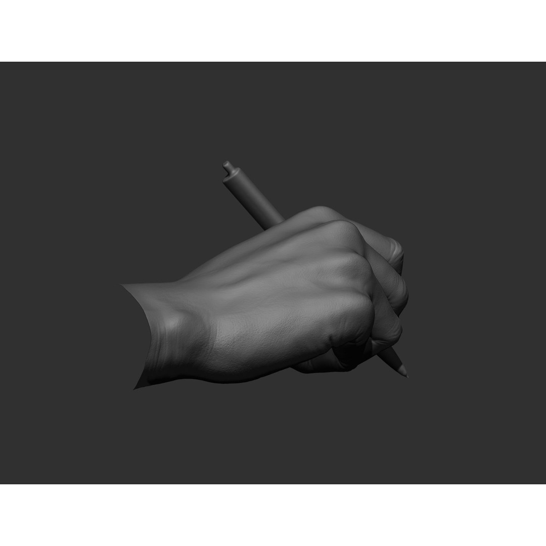 Realistic Male Hands 3D Model – High Poly Collection, FBX, OBJ - View 40