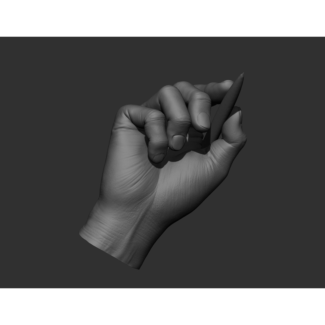 Realistic Male Hands 3D Model – High Poly Collection, FBX, OBJ - View 42