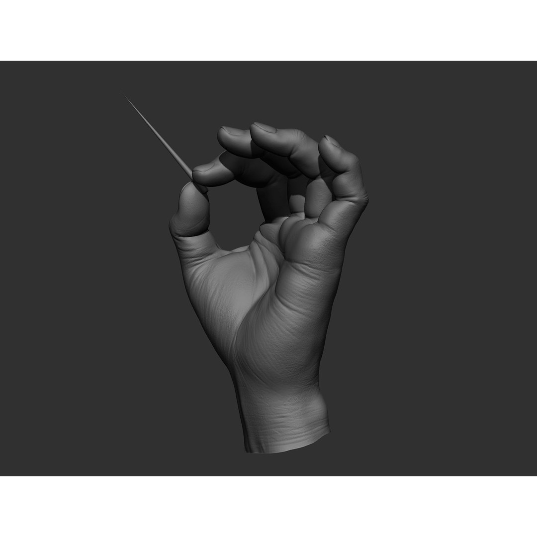 Realistic Male Hands 3D Model – High Poly Collection, FBX, OBJ - View 43