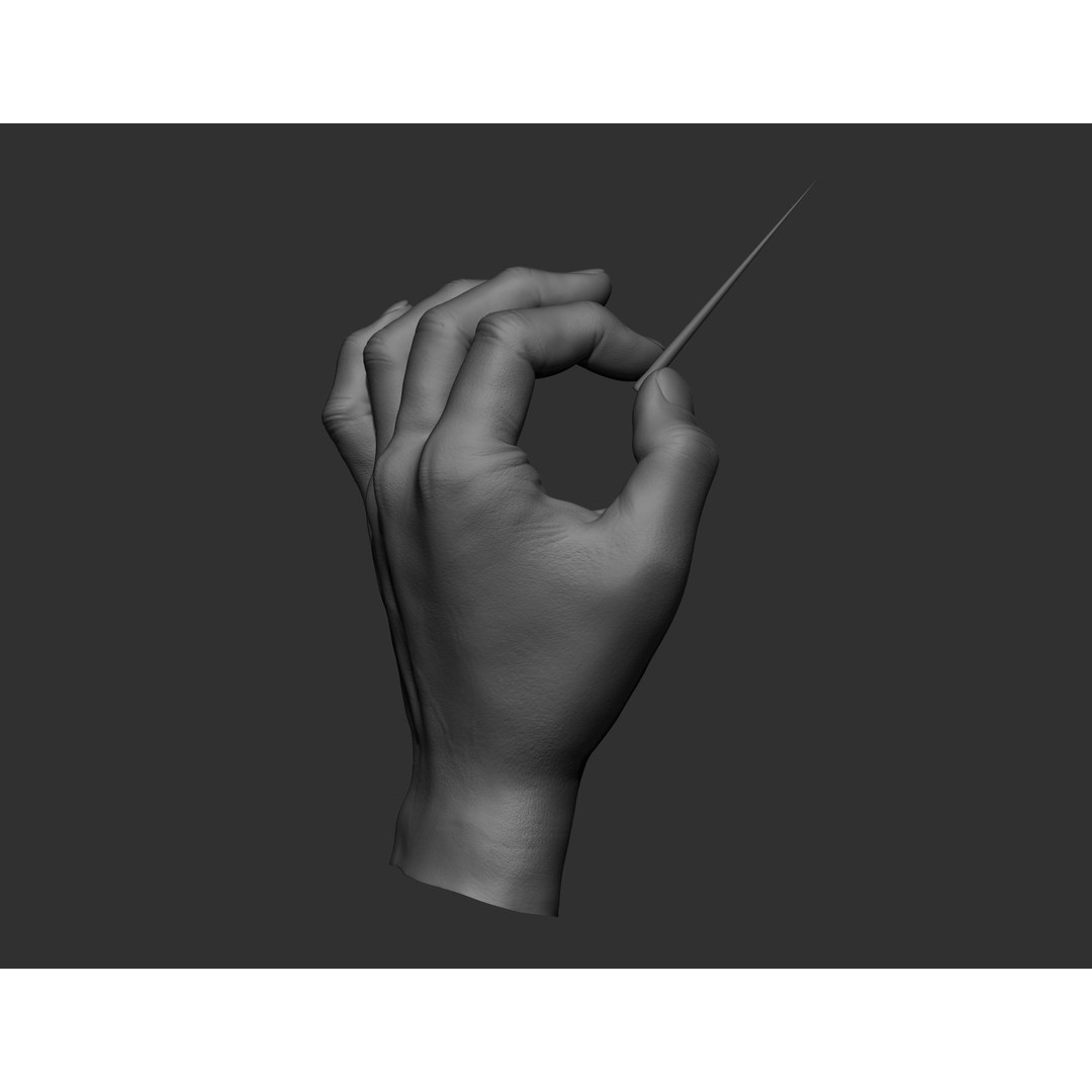 Realistic Male Hands 3D Model – High Poly Collection, FBX, OBJ - View 45