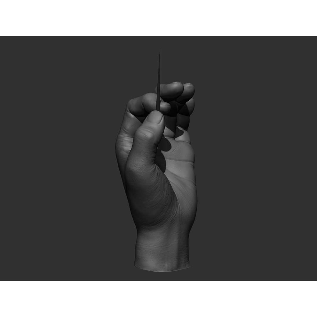 Realistic Male Hands 3D Model – High Poly Collection, FBX, OBJ - View 46