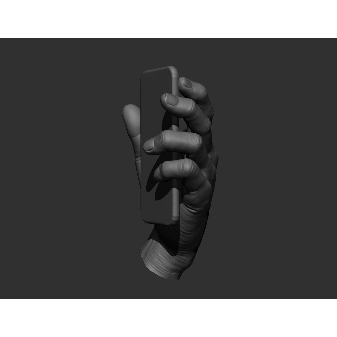 Realistic Male Hands 3D Model – High Poly Collection, FBX, OBJ - View 48