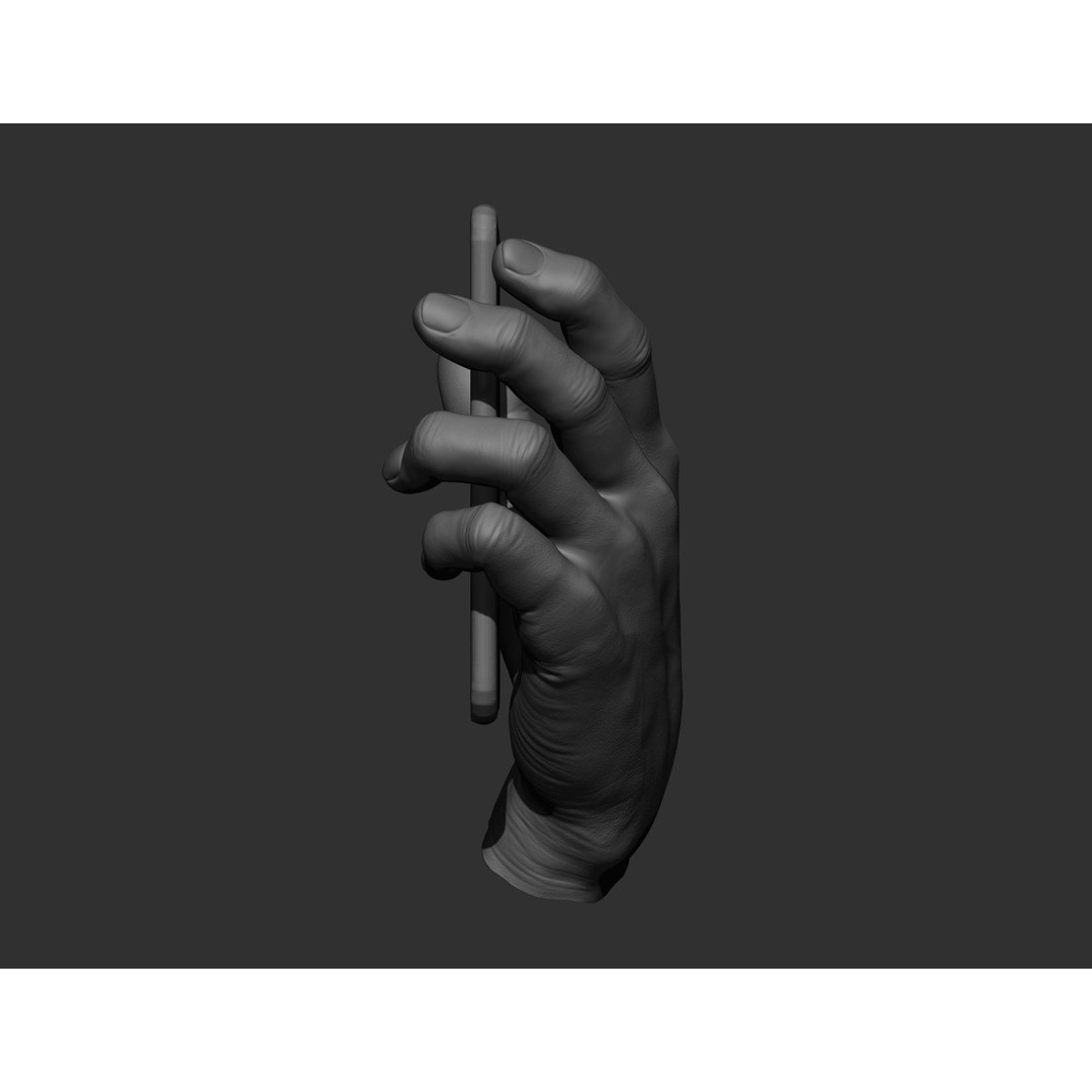Realistic Male Hands 3D Model – High Poly Collection, FBX, OBJ - View 49