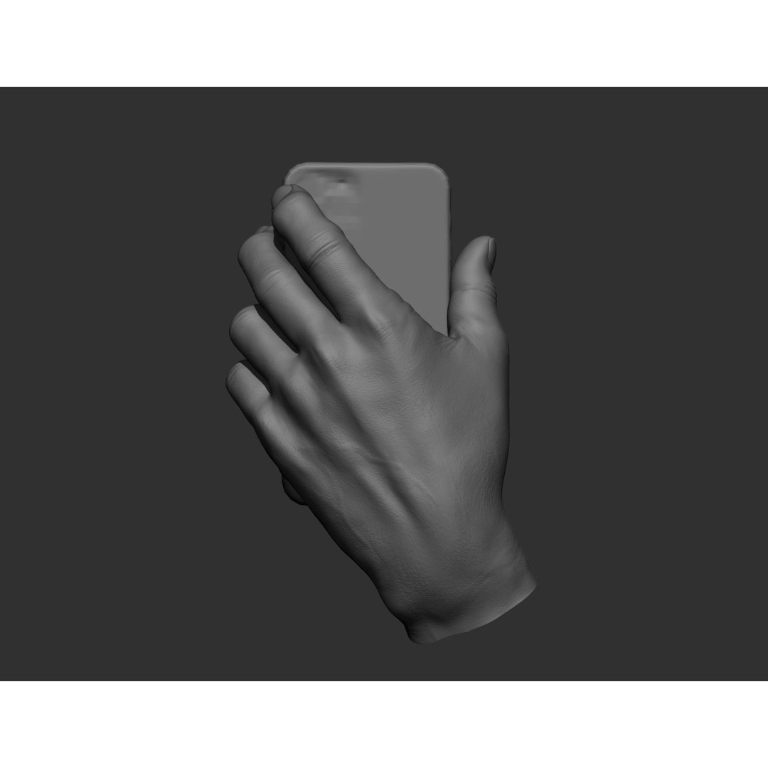 Realistic Male Hands 3D Model – High Poly Collection, FBX, OBJ - View 50