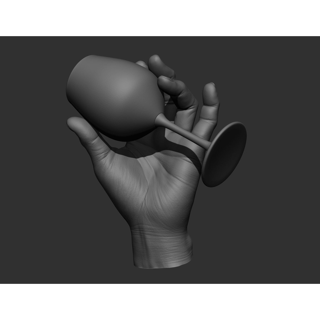 Realistic Male Hands 3D Model – High Poly Collection, FBX, OBJ - View 53
