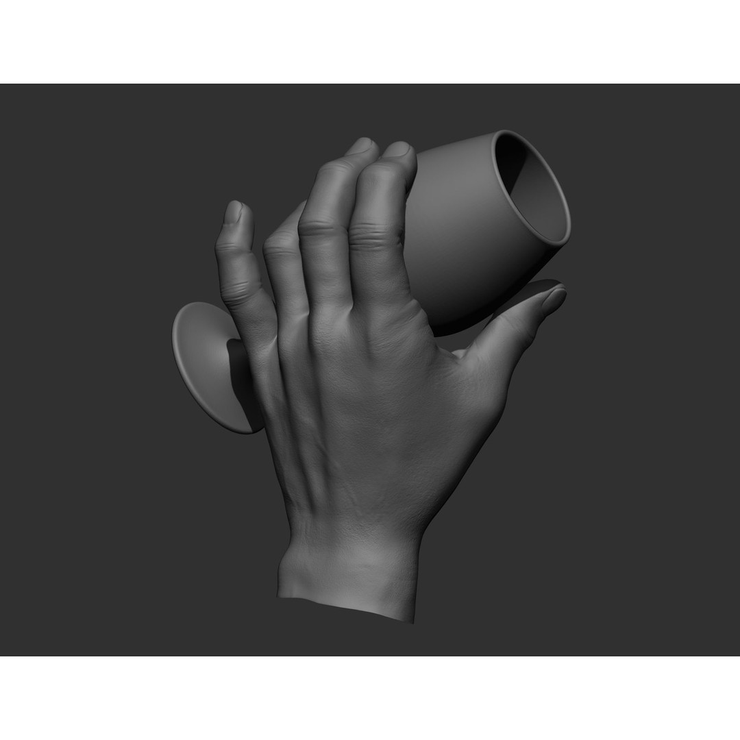 Realistic Male Hands 3D Model – High Poly Collection, FBX, OBJ - View 56