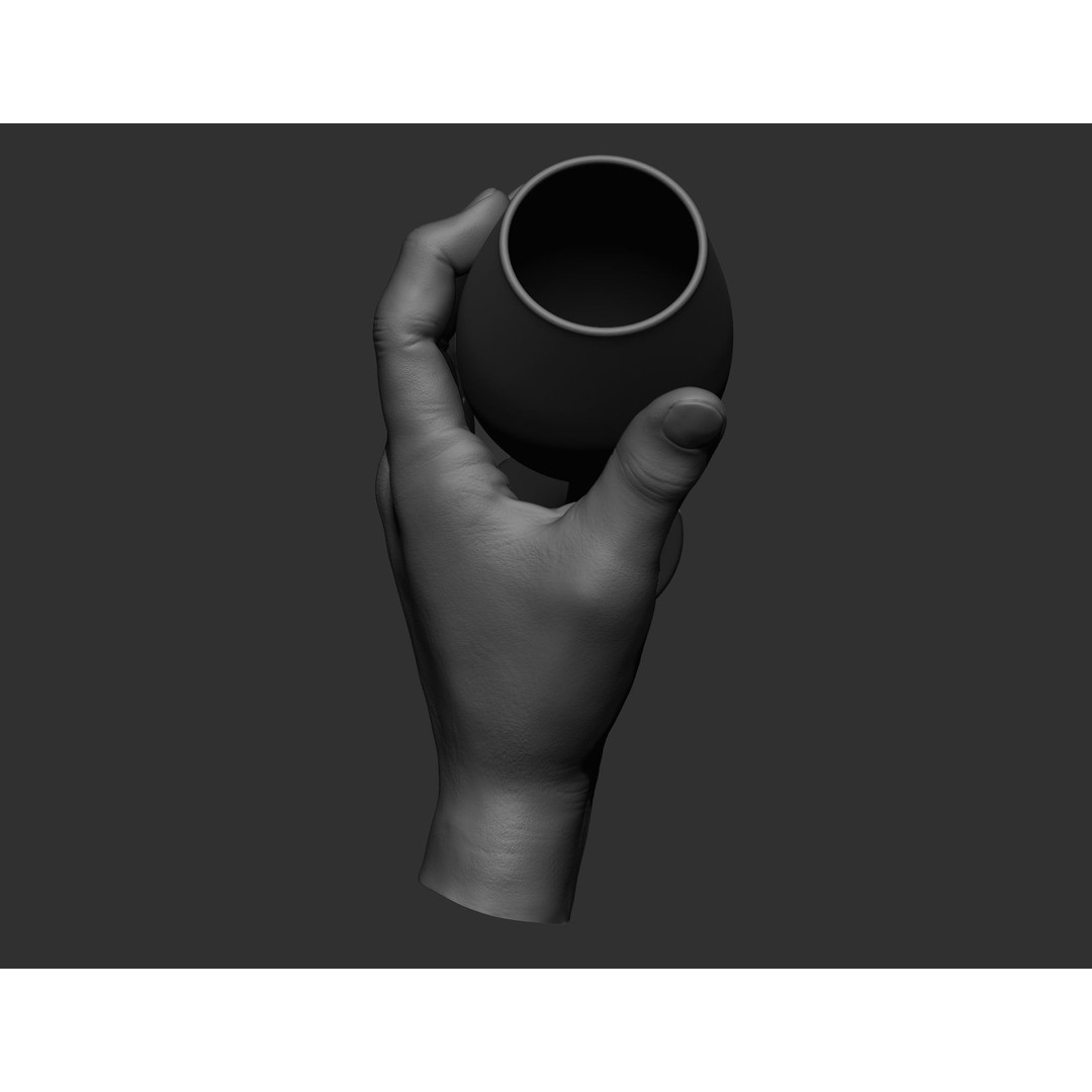 Realistic Male Hands 3D Model – High Poly Collection, FBX, OBJ - View 57