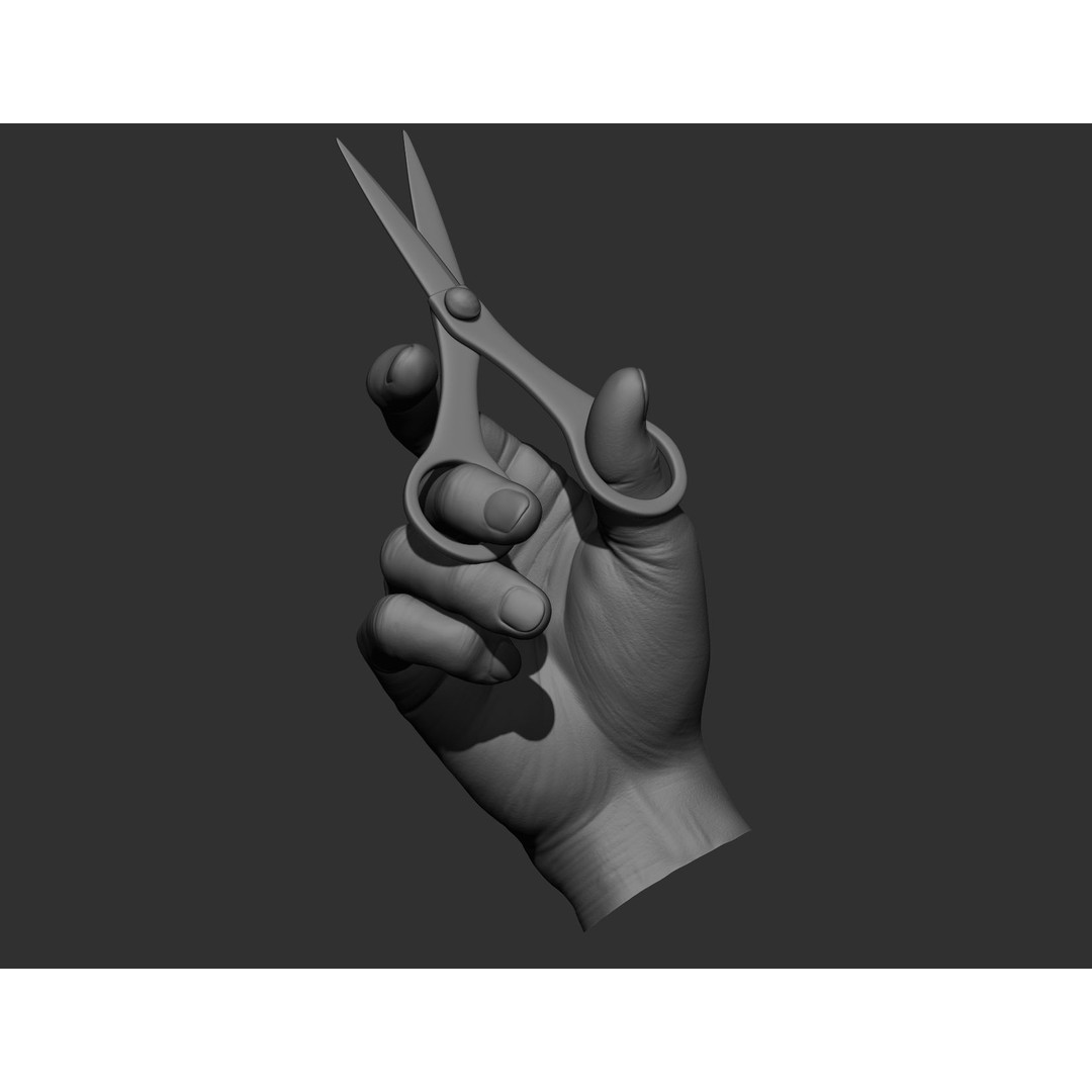 Realistic Male Hands 3D Model – High Poly Collection, FBX, OBJ - View 59