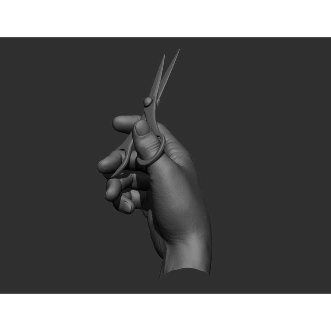 Realistic Male Hands 3D Model – High Poly Collection, FBX, OBJ - View 60