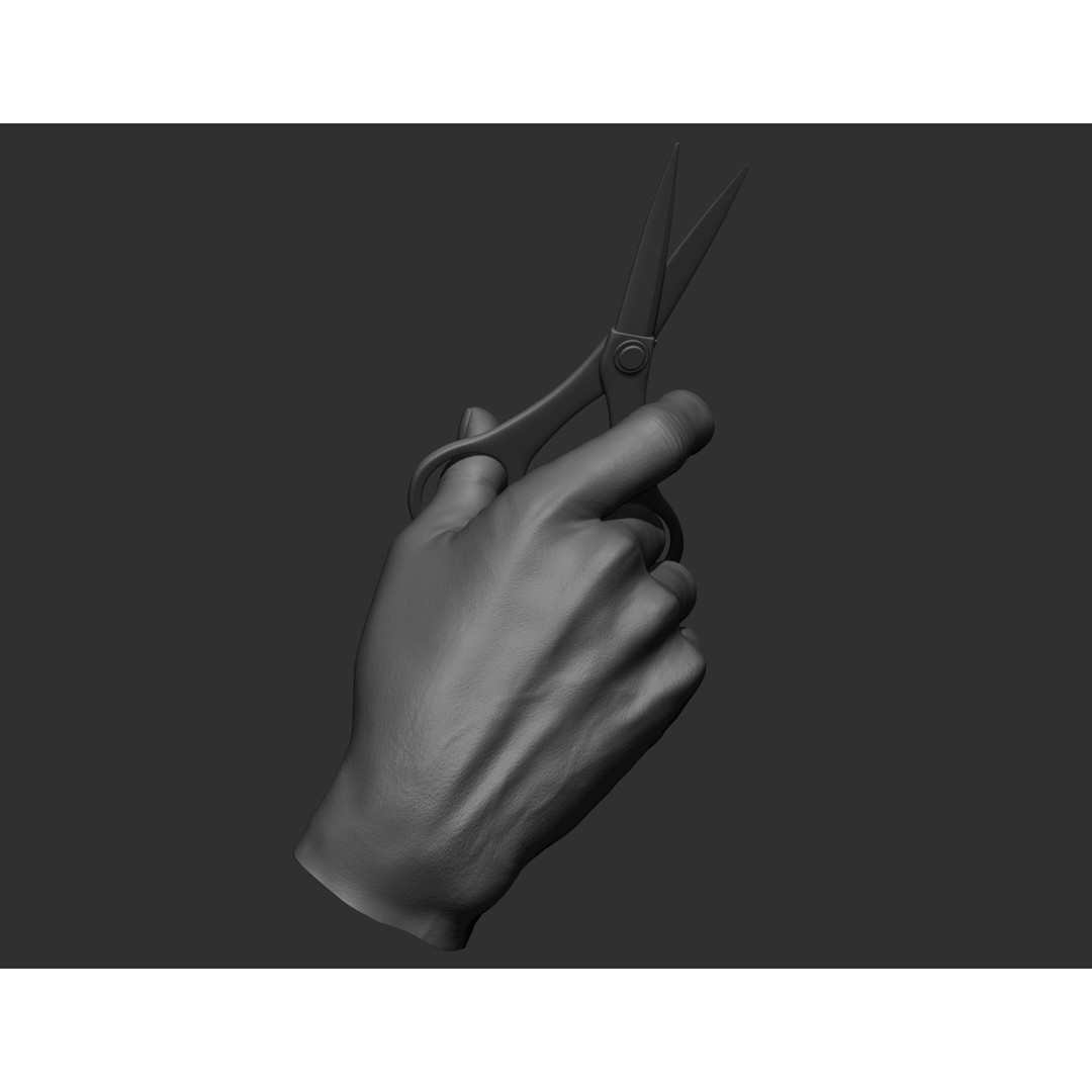 Realistic Male Hands 3D Model – High Poly Collection, FBX, OBJ - View 61