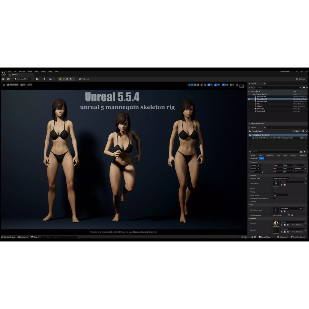 Male Female Base Character 3D Model – Low Poly Rigged Asset, FBX & Blender - View 15