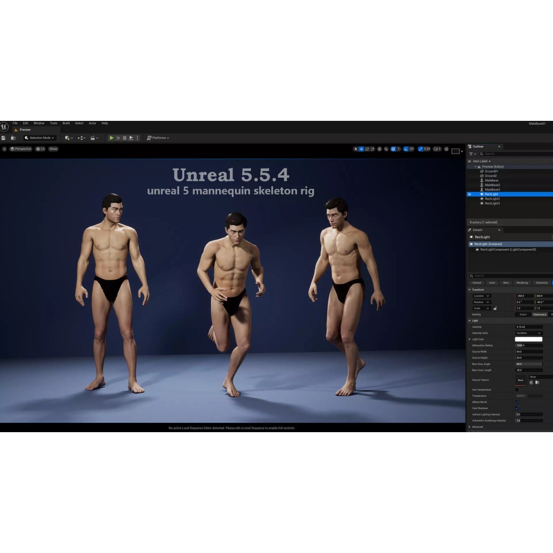 Male Female Base Character 3D Model – Low Poly Rigged Asset, FBX & Blender - View 16