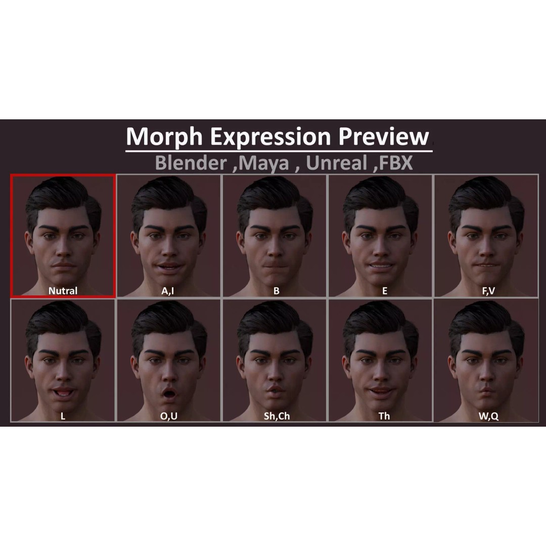 Male Female Base Character 3D Model – Low Poly Rigged Asset, FBX & Blender - View 25