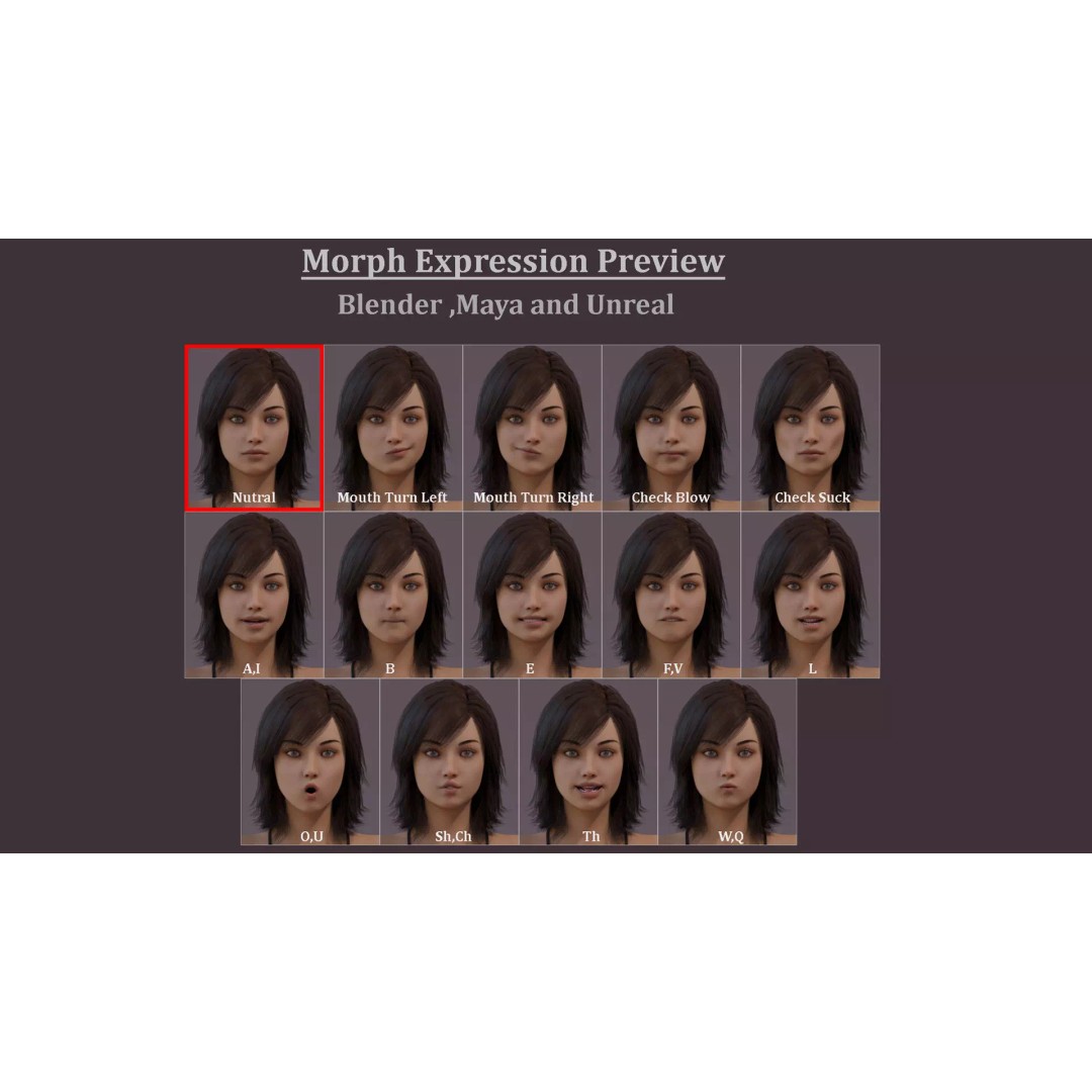 Male Female Base Character 3D Model – Low Poly Rigged Asset, FBX & Blender - View 27