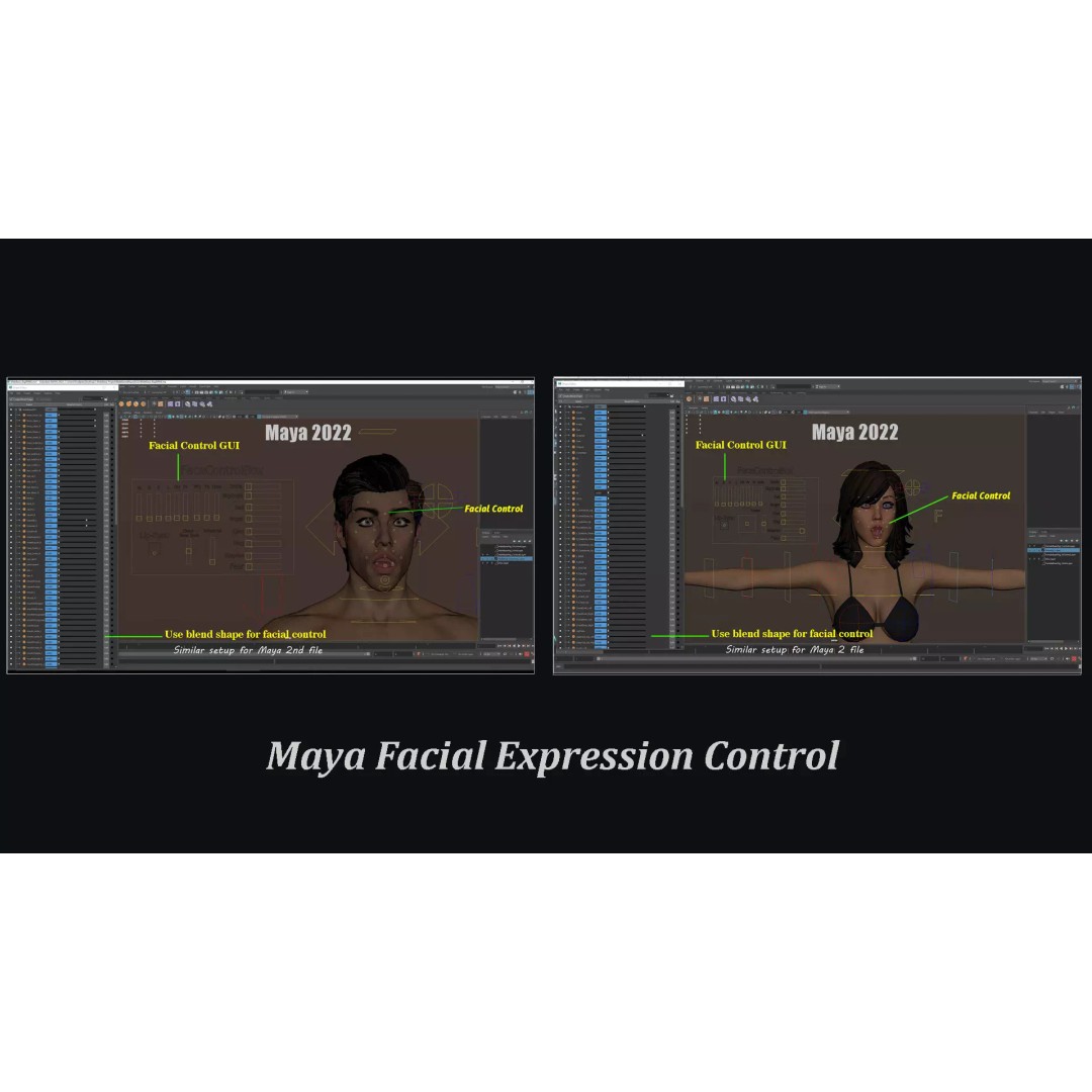 Male Female Base Character 3D Model – Low Poly Rigged Asset, FBX & Blender - View 33