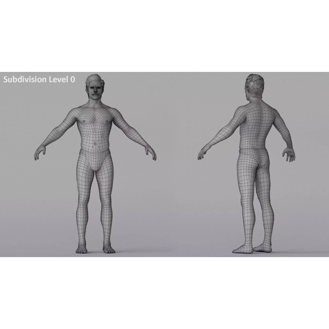 Male Female Base Character 3D Model – Low Poly Rigged Asset, FBX & Blender - View 35
