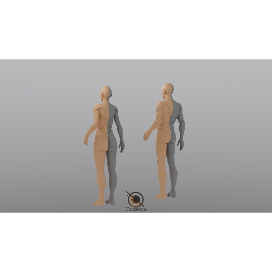 Rigged Dolls 3D Model – Low Poly Character with PBR Textures, FBX - View 10