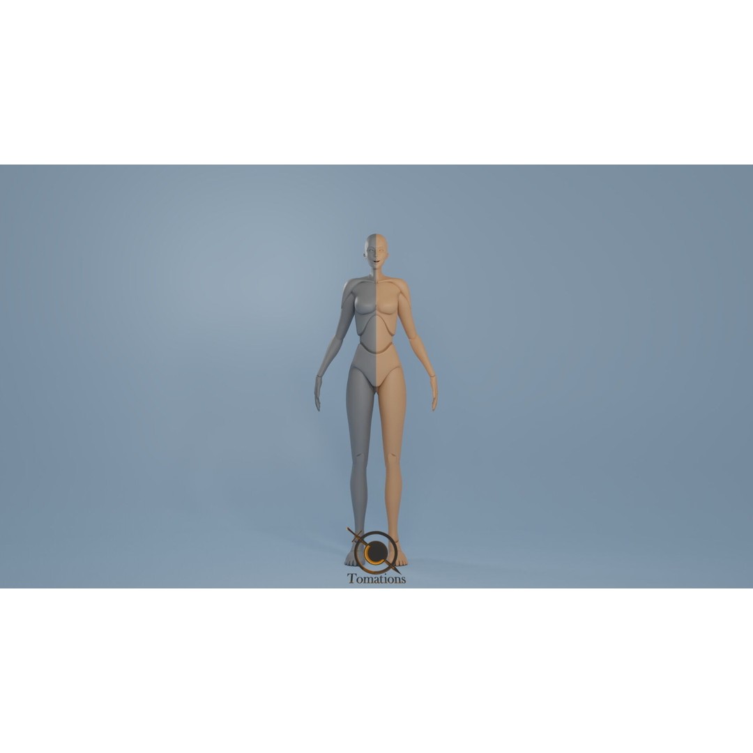 Rigged Dolls 3D Model – Low Poly Character with PBR Textures, FBX - View 15