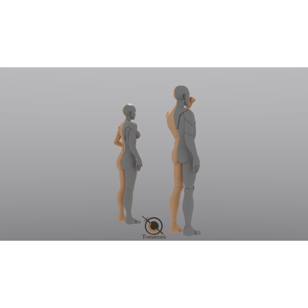 Rigged Dolls 3D Model – Low Poly Character with PBR Textures, FBX - View 7