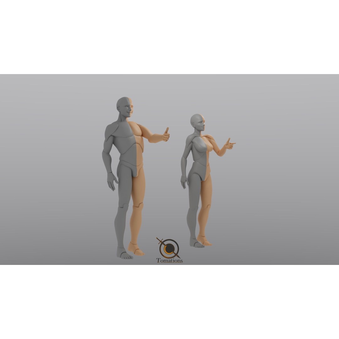 Rigged Dolls 3D Model – Low Poly Character with PBR Textures, FBX - View 8
