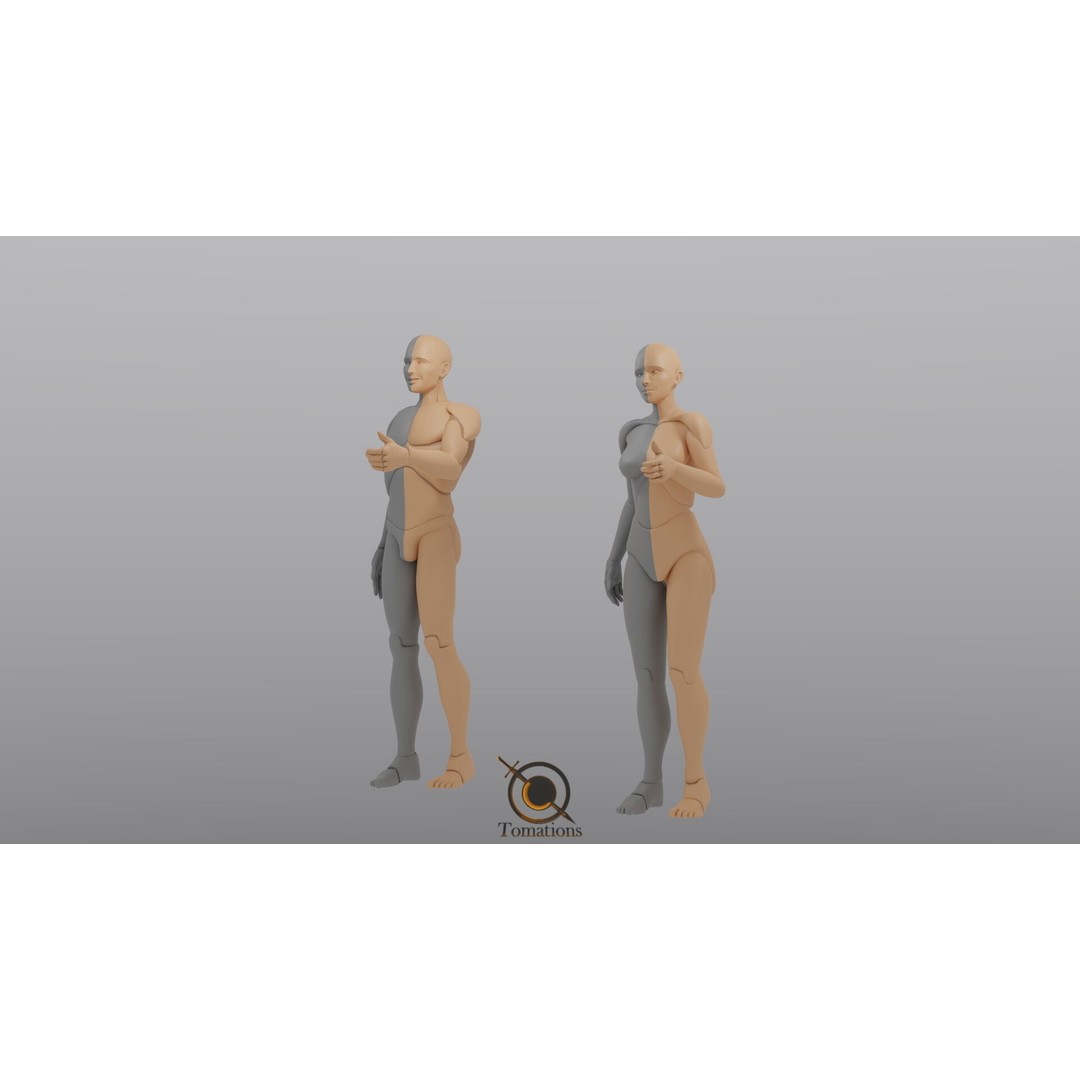 Rigged Dolls 3D Model – Low Poly Character with PBR Textures, FBX - View 9