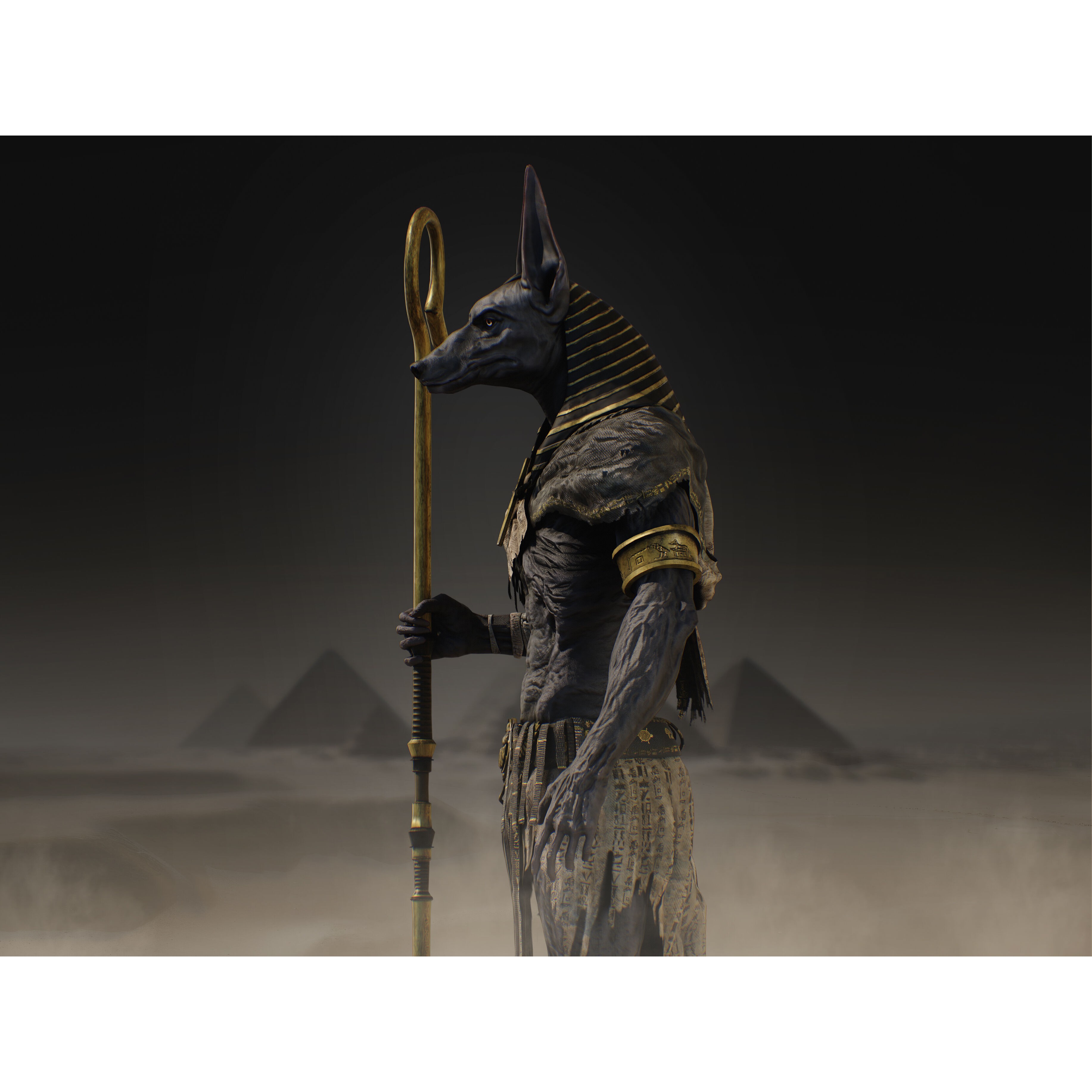 Anubis - Low-Poly Game-Ready 3D Model - View 10